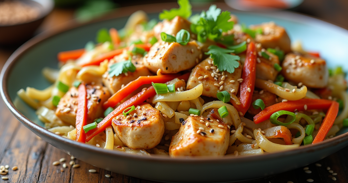 chicken and cabbage stir fry