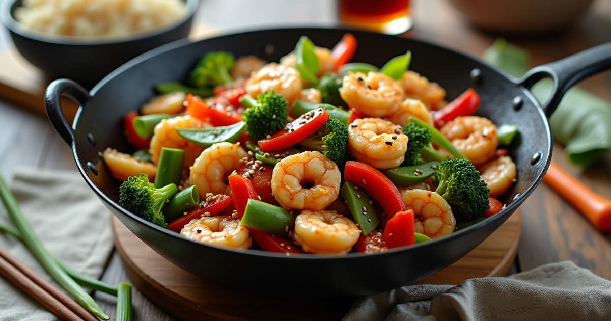 chicken and shrimp stir fry