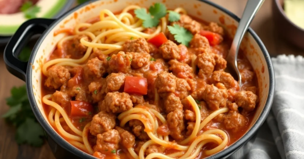 mexican one pot recipes with noodles and ground beef