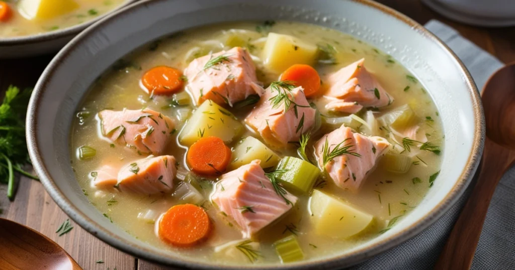 creamy salmon soup recipe